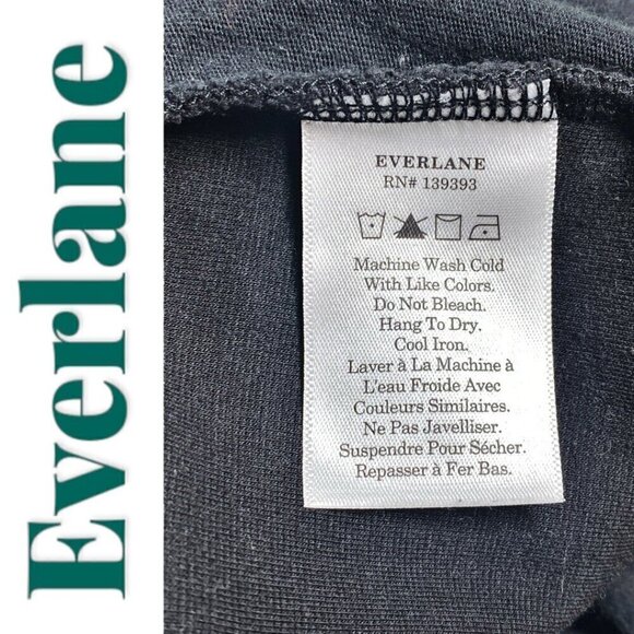 EVERLANE The Dream Pant Stretchy Straight Leg Front Seam Pockets Pull On Black, - Picture 7 of 12